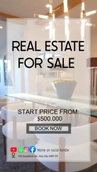 Brown Professional Professional Home Sale Video Flyer For Realtors Digital Display (9:16) template