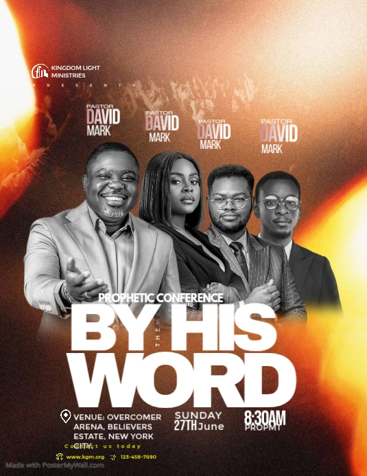 Brown professional prophetic conference flyer Template | PosterMyWall