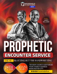 Brown Professional Prophetic Encounter Service Flyer Volantino (US Letter) template