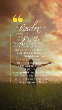 Brown Professional Psalms 23:5 Verse Instagram Story template