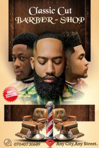 Brown Professional Razor Edge Poster template