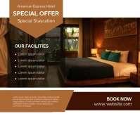 Brown Professional Real Estate Medium Rectangle template
