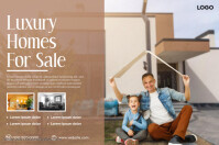 Brown Professional Real Estate Poster template