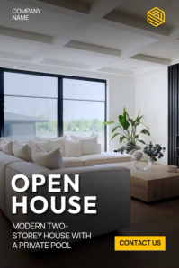 Brown Professional Real Estate Poster 海报 template