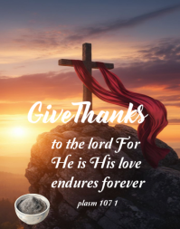 Brun Religious Gratitude Poster/Wallboard Template