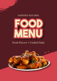 Bruin Restaurant Menu A4 Template - Page 1