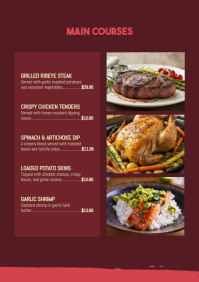 Brown Restaurant Menu A4 Template - Page 3