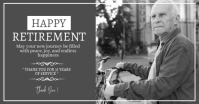 Brown Professional Retirement Celebration Facebook Shared Image template
