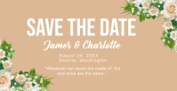 Brown Professional Save The Date Template Facebook Event Cover