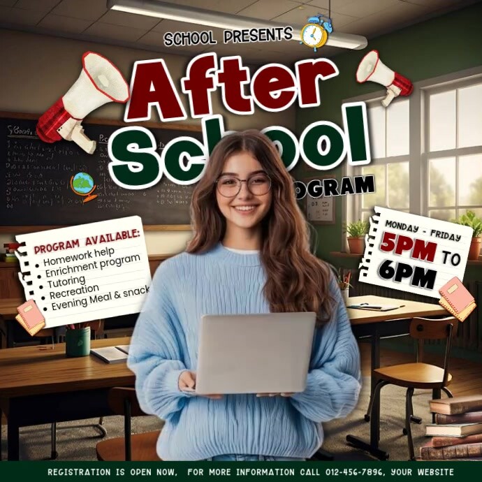 Brown Professional School Program Templa Instagram Post Template ...