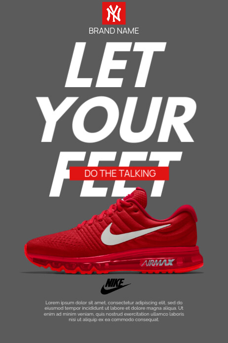 Brown Professional Shoe Sale Ads Poster template