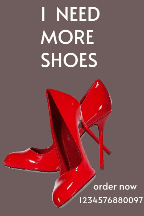 Brown Professional Shoes  Poster Cartaz template