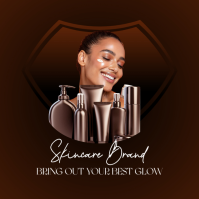 棕色 Skincare Brand Logo Logo Template
