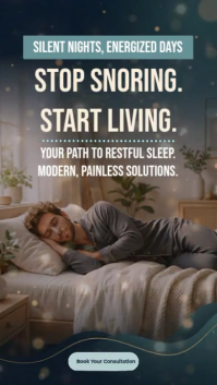 Brown Professional Snoring Solutions Instagram Story Video template