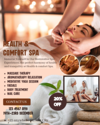 Brown Professional Spa Treatment And Massage Care Instagram Portrait template