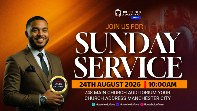 Sunday Church Service Template | PosterMyWall