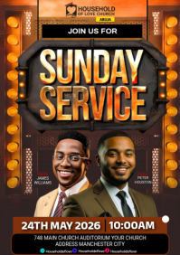 棕色 Sunday Service A5 Template