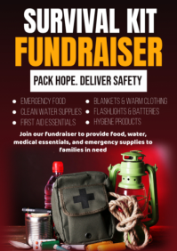 Brown Professional Survival Kit Fundraiser A2 template