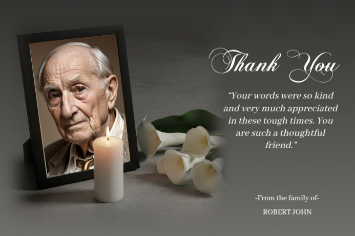 Brown Sympathy Thank You Labels Template | PosterMyWall