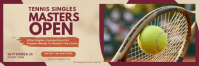 Brown Tennis Tournament En-tête Twitter Template