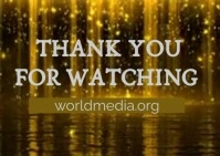 Brown Professional Thank You For Watching Video Postcard template