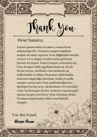 Brown Professional Thank You Pages A4 Template | PosterMyWall