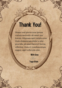 Brown Professional Thank You Pages Background  A4 template