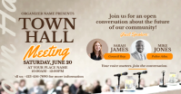 Grey Town Hall Meeting Изображение, которым поделились на Facebook Template