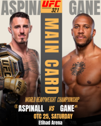 Brown Professional Ufc 321 Tom Aspinall Vs  Ciryl Gane World Heavyweight Championship  Instagram Por template