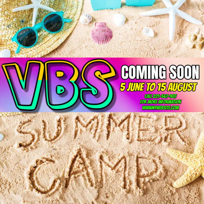 Copy of Brown Professional Vacation Bible School Inst | PosterMyWall