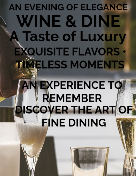 Brown Professional Wine Tasting Dinner Event Flyer Template | PosterMyWall