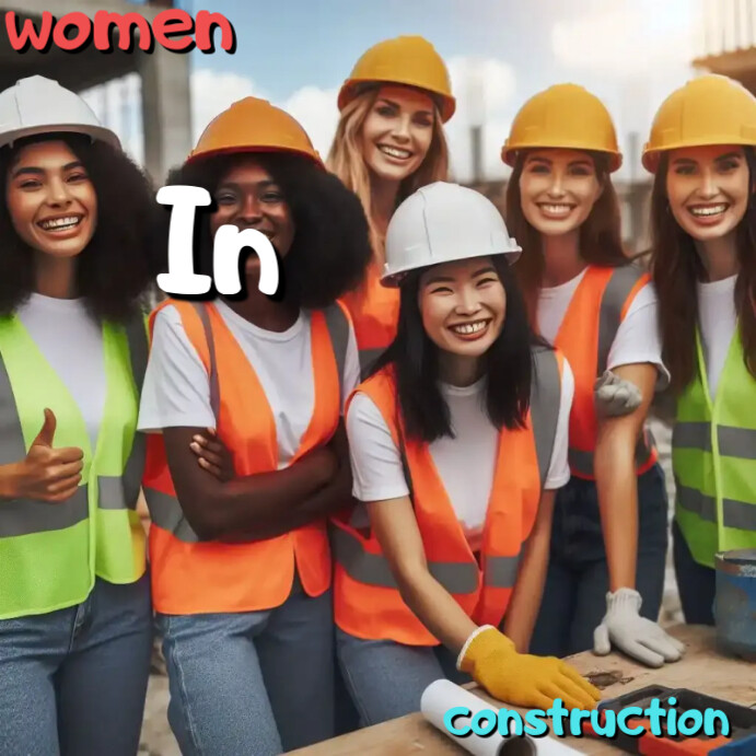 Brown Professional Women In Construction Week Instagram Post Template ...