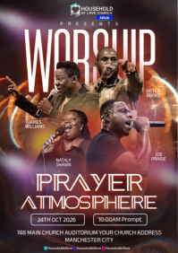 Brown Church Worship Night A5 Template
