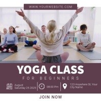 Brown Professional Yoga Class Instagram Post Iphosti le-Instagram template