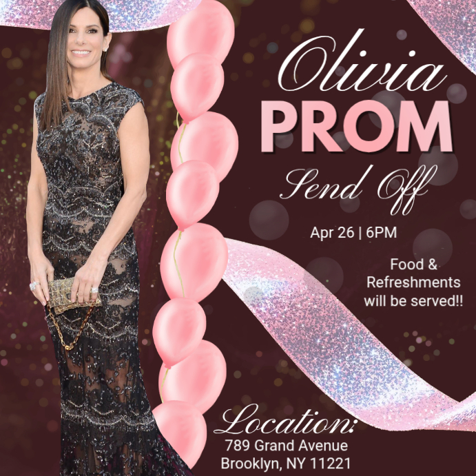 Brown Prom Send Off Instagram Post Template | PosterMyWall