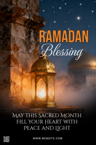 Castanho Ramadan Blessings Grafica Pinterest Template