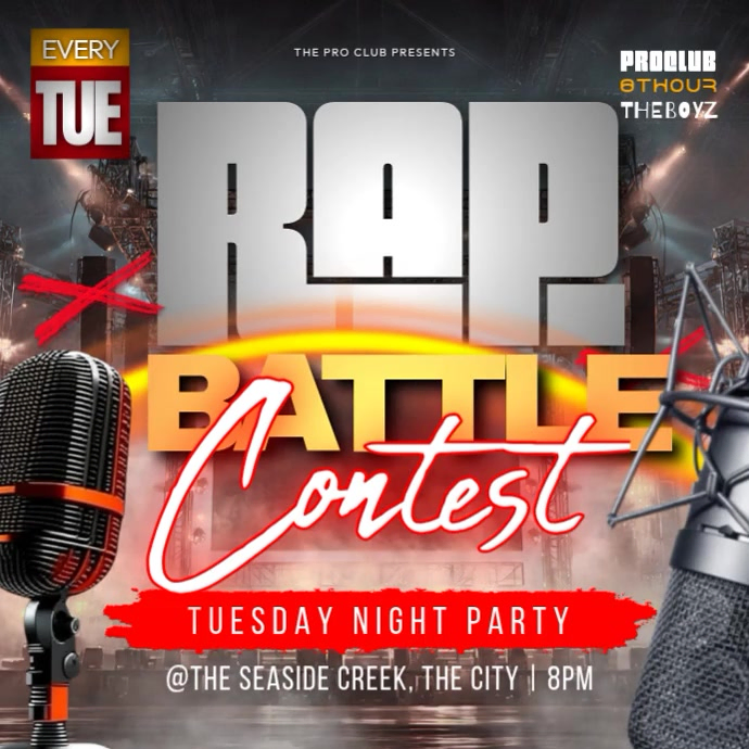Brown Rap Concert, Instagram Post Template | PosterMyWall
