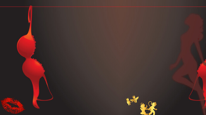 Brown Red Sexy Strip Club Bar Night +18 Background Presentation (16:9) template