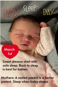 สีน้ำตาล Safe Sleep for Babies Plakat Template