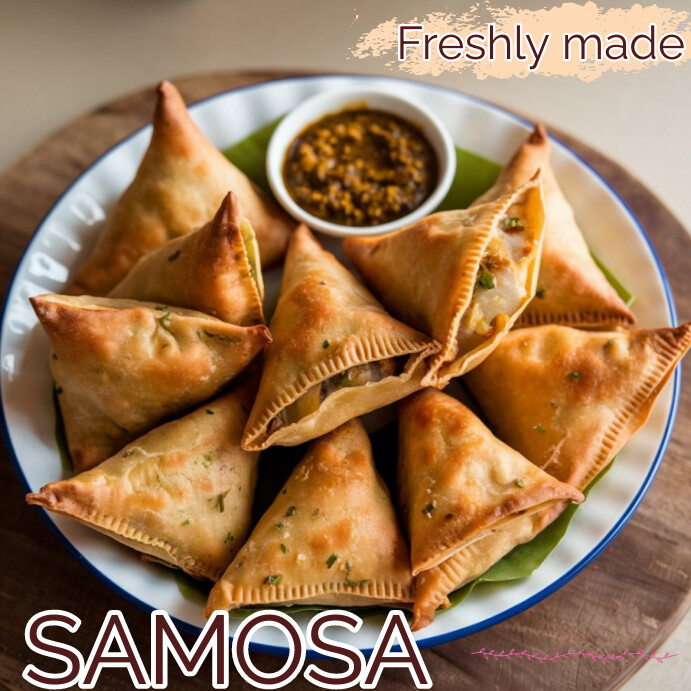 Samosa Posts Brown Samosa Instagram Post Template | PosterMyWall