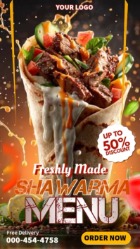 Brown Shawarma Promotion Instagram Story Video template