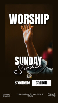 Brown Simple Modern Sunday Service Instagram Story template