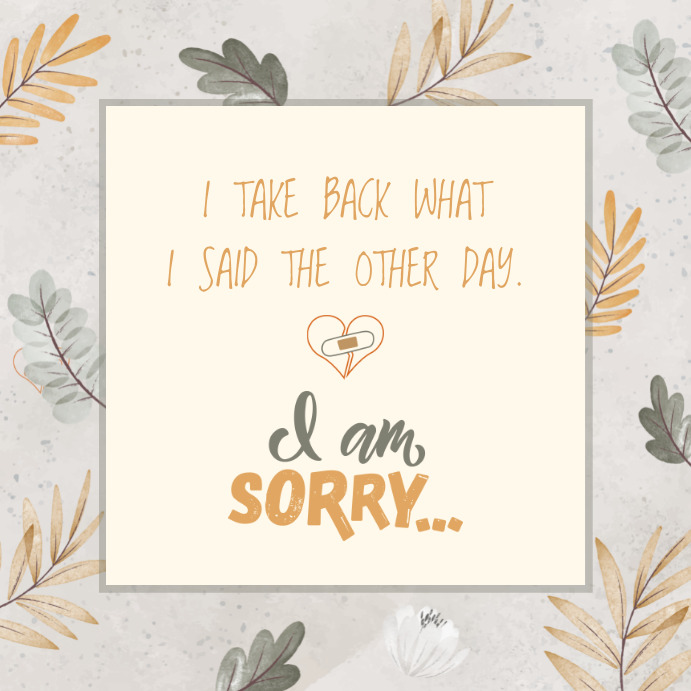 152+ Free Sorry Video Templates | PosterMyWall