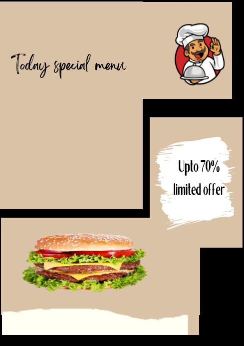 Brown Special Menu A2 Template | PosterMyWall