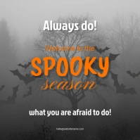 Brown Spooky Season Instagram Post Instagram-Beitrag template