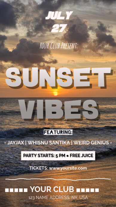 Brown Sunset Vibes Instagram Story template