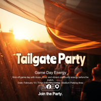 Brown Tailgate Party Instagram Post template