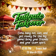 Brown Tailgate Party Instagram Post Video template