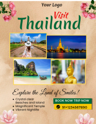 Brown Thailand  Flyer (us Letter) template