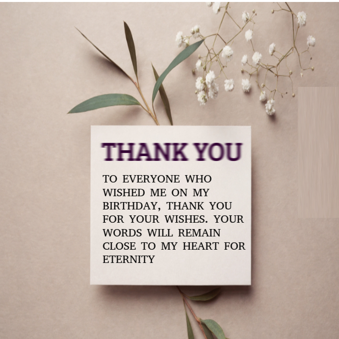 Brown Thank You Message Instagram Post Template | PosterMyWall